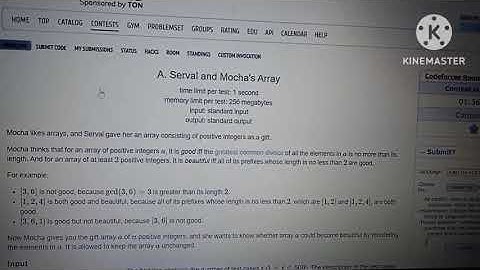 serval and mocha array || problem A || codeforces 853