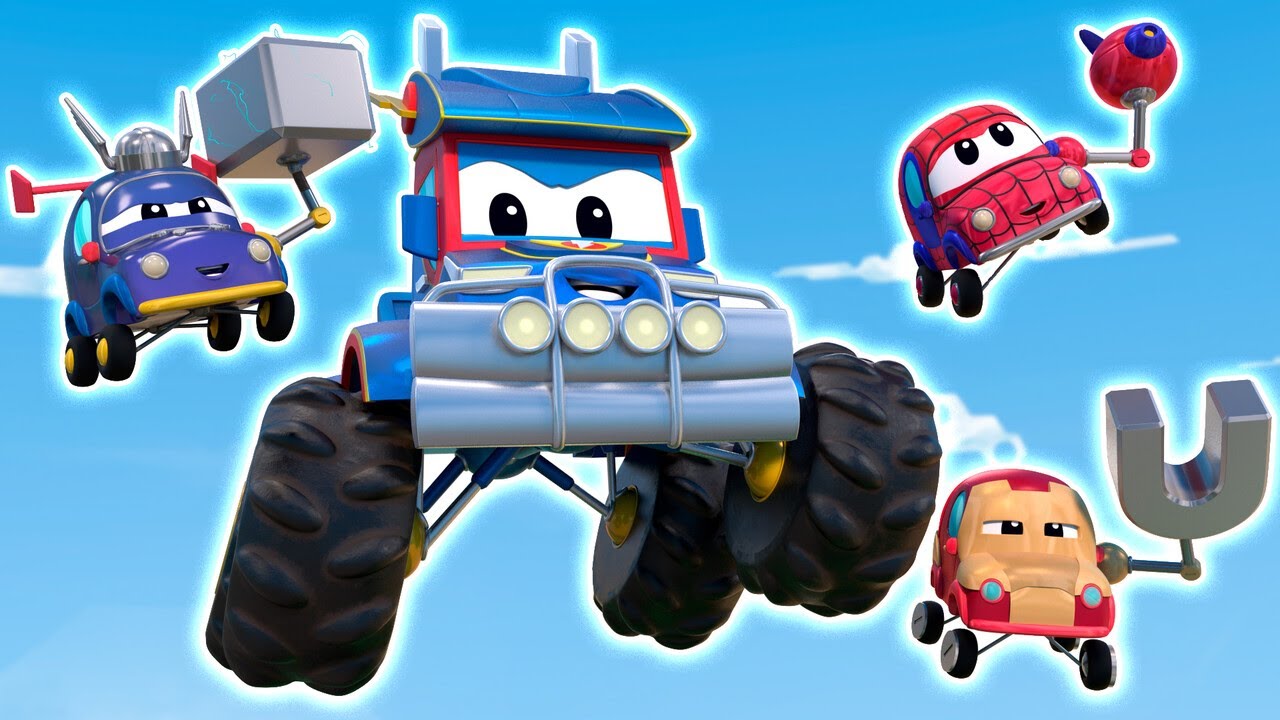 Truk Monster Super dan Avengers menyelamatkan kota