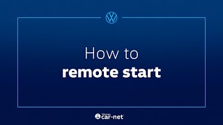 CarNet and your Volkswagen: Remote Start | Crosby Volkswagen
