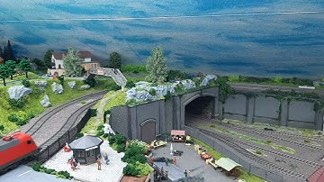 building track, modelbaan, anlage H0 part 84 c rails trix