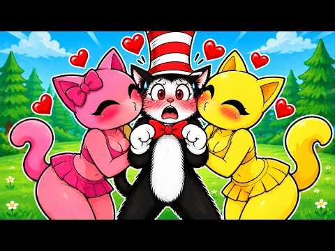 CAT GIRLS are in LOVE with CAT IN THE HAT in ROBLOX!?