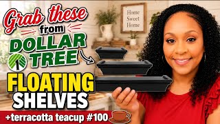 BEAUTIFUL DOLLAR TREE DIY Crafts Floating shelves Home Decor #diy #craft #dollartree #hobbylobby 