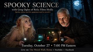 Spooky Science And The Technology That Records It With Greg Ogles
Bring your coziest blanket and a healthy respect for the dark, loves- on Tuesday, October 27 at 7 PM Eastern, Greg Ogles of Relic Films Media joins me live for a night of spooky science and the equipment that records it.
Greg is the documentarian who hauls cameras, recorders, and meters into woods that keep a legend fed, and he comes home with footage. His crew made The Vanished- Artemaeus and I consulted on that one and appear in it- and the foreword in my book Summertime Strangeness is Gregs too. His house has been busy too. AWAKENED: Measured Doubt arrived this fall, and RelicTV reached Roku and Fire Stick this year.
Together we are opening the equipment cases. Which tools have earned a permanent seat in his kit and which got left home years ago, what actually ends up on the tape after a night in a haunted place, and how a filmmaker stays honest when the forest hands him a prettier story than the truth- I have questions, and Greg has field tape.
π Tuesday, October 27
π° 7:00 PM Eastern
πΊ Live on The Weird Walk Home- YouTube + Facebook
Come with questions- the equipment talk is better when the chat pokes at it. The Enchanted Autumn Issue waits at intermediary.art/mag- the woods run all through it. π
ποΈ New to streaming or looking to level up? Check out StreamYard and get $10 discount! π https://streamyard.com/pal/d/6248730601783296 Spooky Science And The Technology That Records It With Greg Ogles