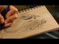 Inktober Drawing - Mermaid and Turtle