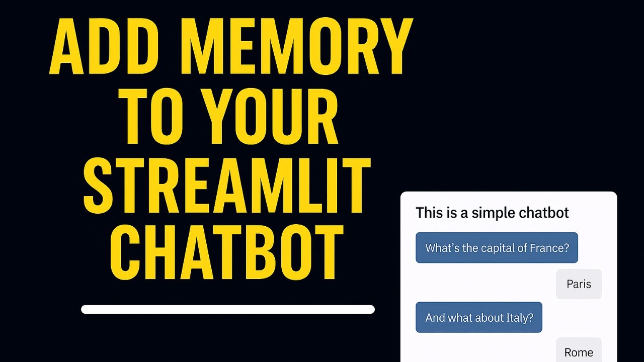 How to add conversational Memory to streamlit ChatBot