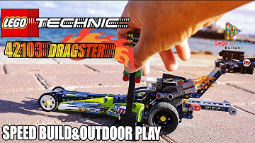 LEGO Technic Dragster #42103 Outdoor Play, Speed Build And Review *4K*