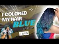 Colored my hair BLUE😰 | **went wrong** | soundaryawithvarshini
