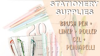 Stationery Supplies per il tuo Planner - Brush Pen + Liner + Roller Gel + Pennarelli