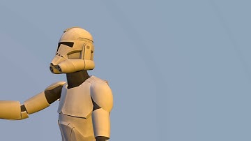 Unfinished Clone Wars  Fan Animation Test  - Phase 2 Clone trooper talking (Blender)