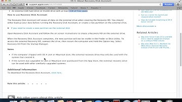 OS X -- Create a Bootable USB Flash Drive With Recovery Disk Assistant