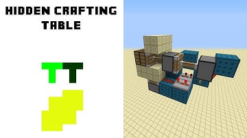 Minecraft Redstone Tutorial - Hidden Crafting Table