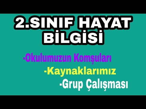 2.SINIF HAYAT BİLGİSİ-Okulumun Komşuları,Kaynaklarımız-Grup Çalışması Konu Anlatımı ve Soru Çözümü