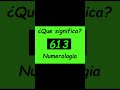 SIGNIFICADO DEL ANGEL NUMERO 613 (numerología)