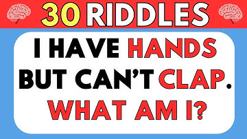 Only a Genius Can Solve These Riddles 🧠🧩 30 Tricky Riddles That