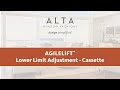 Roller Shade AgileLift: Lower Limit Adjustment - Cassette