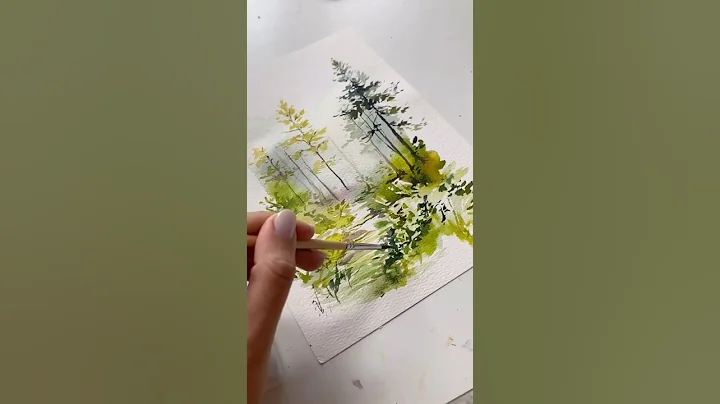 How to Paint a Misty Forest 🌲 Easy Watercolor Tutorial for Beginners #watercolorpainting #landscape