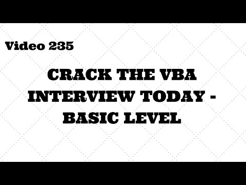 Learn Excel - Video 235 - VBA Basic Interview Test - Range & offset