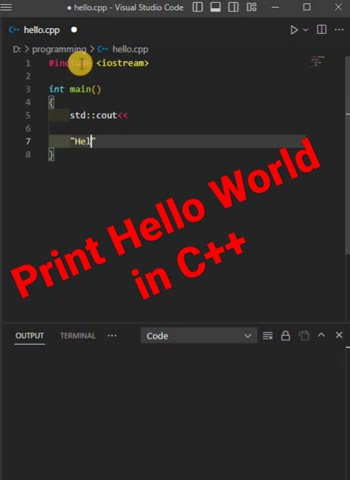 Simple print Hello World in C++ | how to print hello world in C++ ...