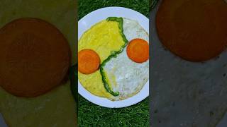 2 in 1 Egg omlette with morning breakfast recipe 😋 #shorts #egg #omlette