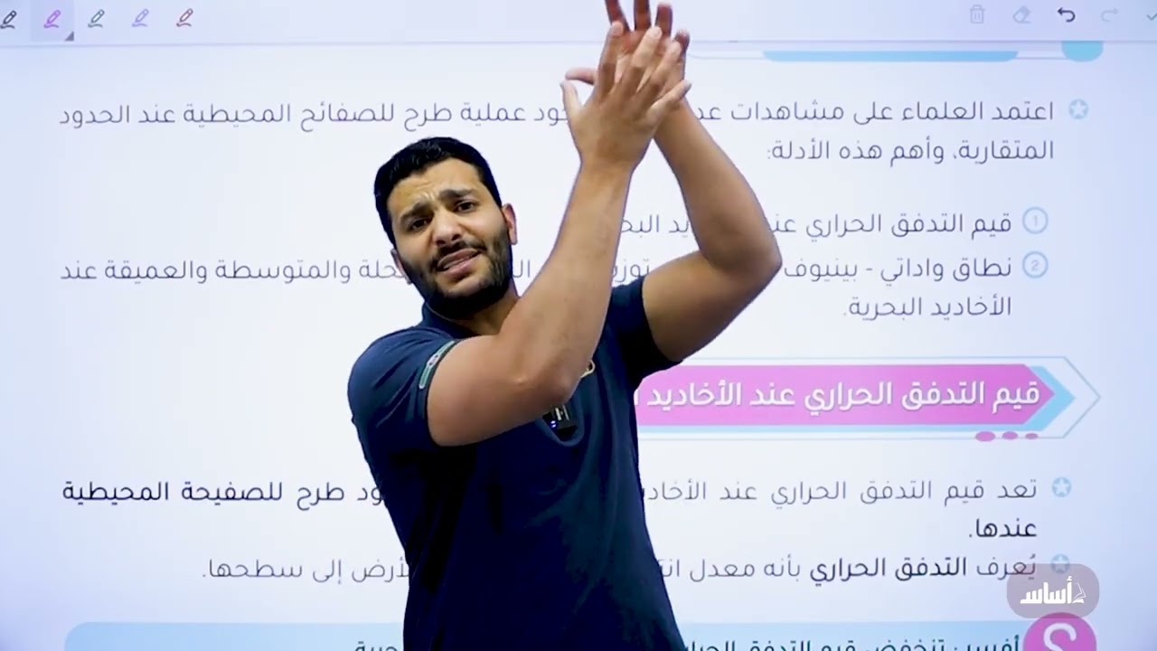 الحصة التاسعة لجيل 2008  لمادة علوم الأرض والبيئة مع أ. لؤي النادي ( أدلة حدود الطرح ) 