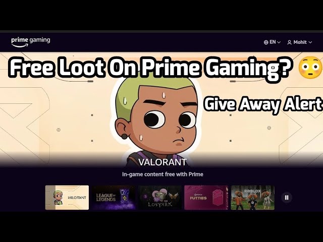 Prime Gaming - Benefits of Prime Gaming - Valorant - Pubg - Shadow  Fight 3 - Asphalt 9 Loot 