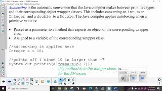 AP CS A U2 L7 Wrapper Classes