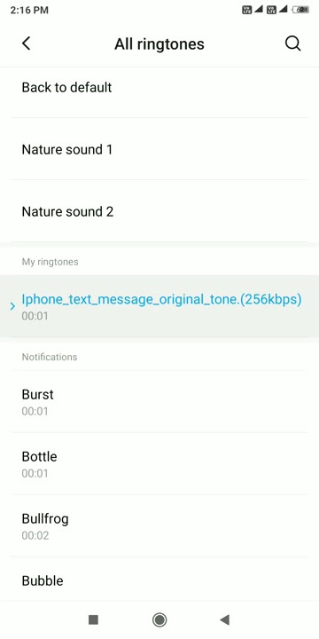 iPhone text message original ringtone