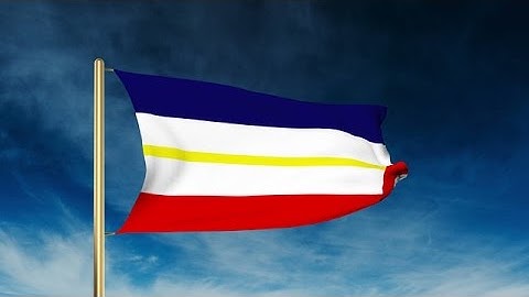 Mecklenburg Vorpommern Flag Slider Style. Waving In The Win With Cloud Backgroun Stock Animation