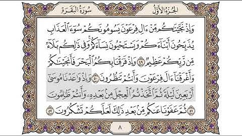 القرآن الكريم الصفحة ( 8 ) للشيخ محمد أيوب رحمه الله