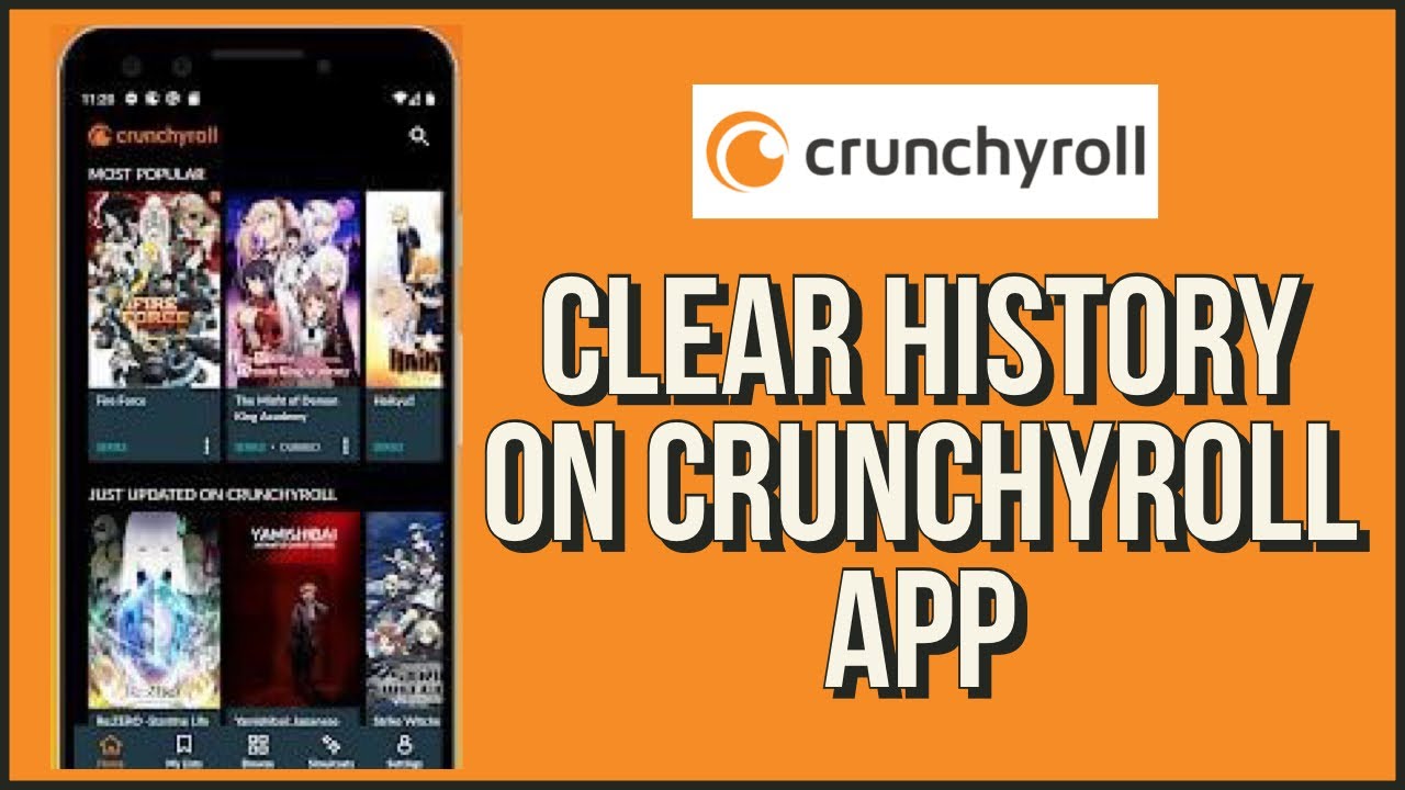 ¿Cómo despejaré mi historia en la aplicación Crunchyroll?