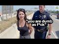 Entitled Karen Acts Tough With No Nonsense Cop, Instantly Gets Arrested…