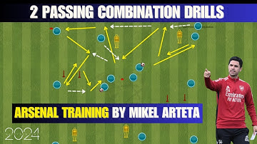 Arsenal Training by Mikel Arteta / 2 Passing Combination Drills