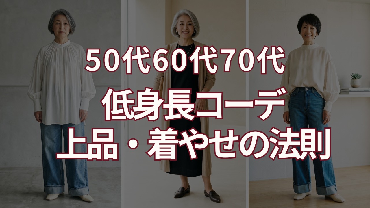 【低身長コーデ】60代70代の上品見えと着やせの法則#シニアファッション #低身長