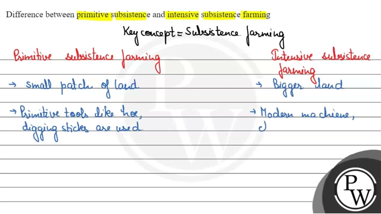 Difference Between Primitive Subsistence And Intensive Subsistence Difference Between Primitive Subsistence And Intensive Subsistence