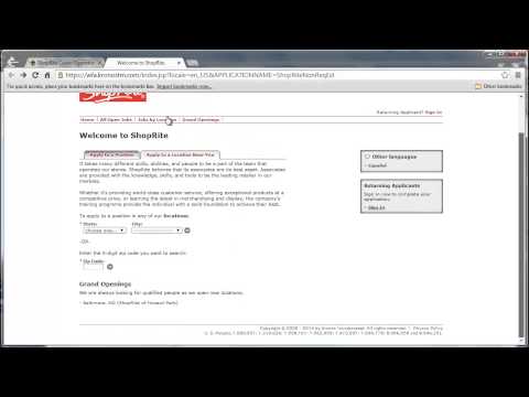 ShopRite Application Online Video