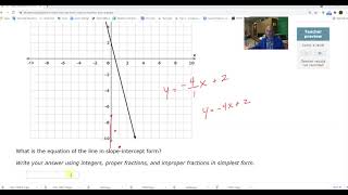 ixl alg1 S.8 Slope intercept form write an equation from a graph (v21.4a)