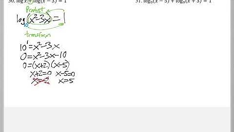 Math 122 : 6.6 #30 (College Algebra Tutorial : Logarithmic Equations)