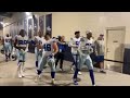 Watch Dallas Cowboys players celebrate a big big win over New England Patriots.