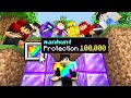 Minecraft Manhunt but i secretly used Protection 100,000..