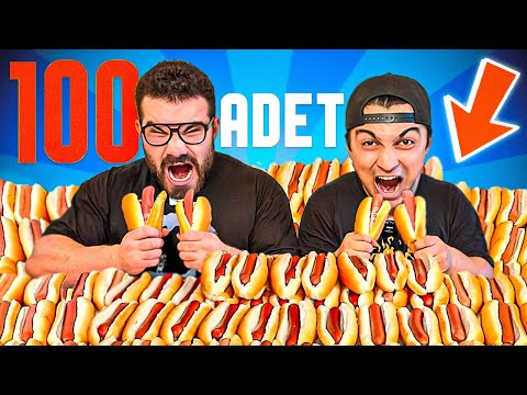 100 HOT DOG CHALLENGE!! @TunaTavus