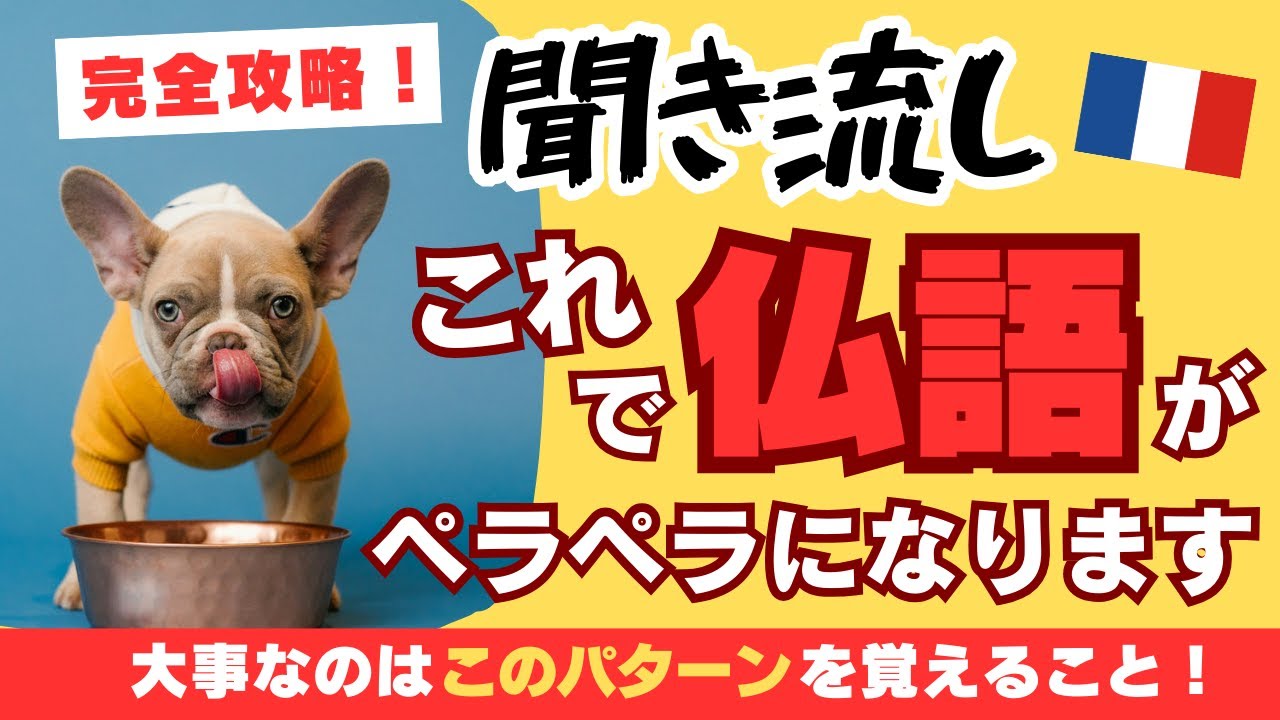 【聞き流し】＜être＞ちょっと長めの、フランス語！このパターンを覚えると、フランス語がペラペラになります 
