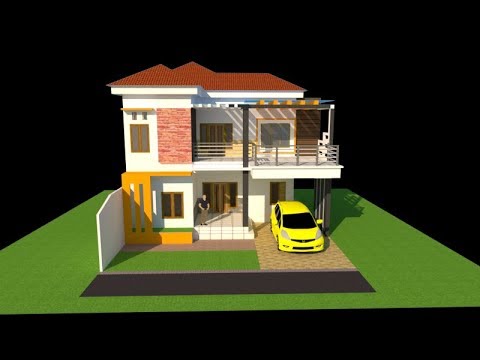  Desain  rumah  minimalis  sederhana  2  lantai 14 x 11 dan  4 