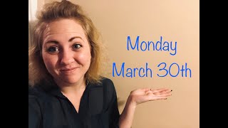 Monday March 30, 2020