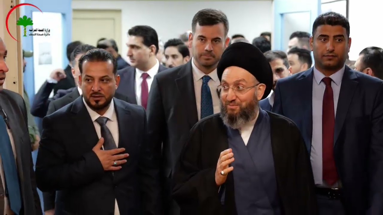 جانب من زيارة السيد عمار الحكيم الى مستشفى النجف الأشرف