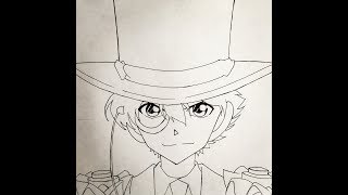 How to draw Kaito kid (Detective Conan)