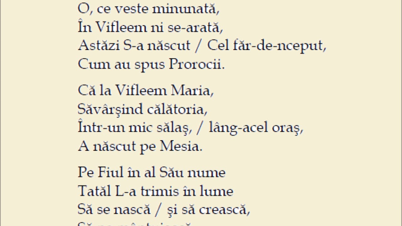 O Ce Veste Minunata Youtube