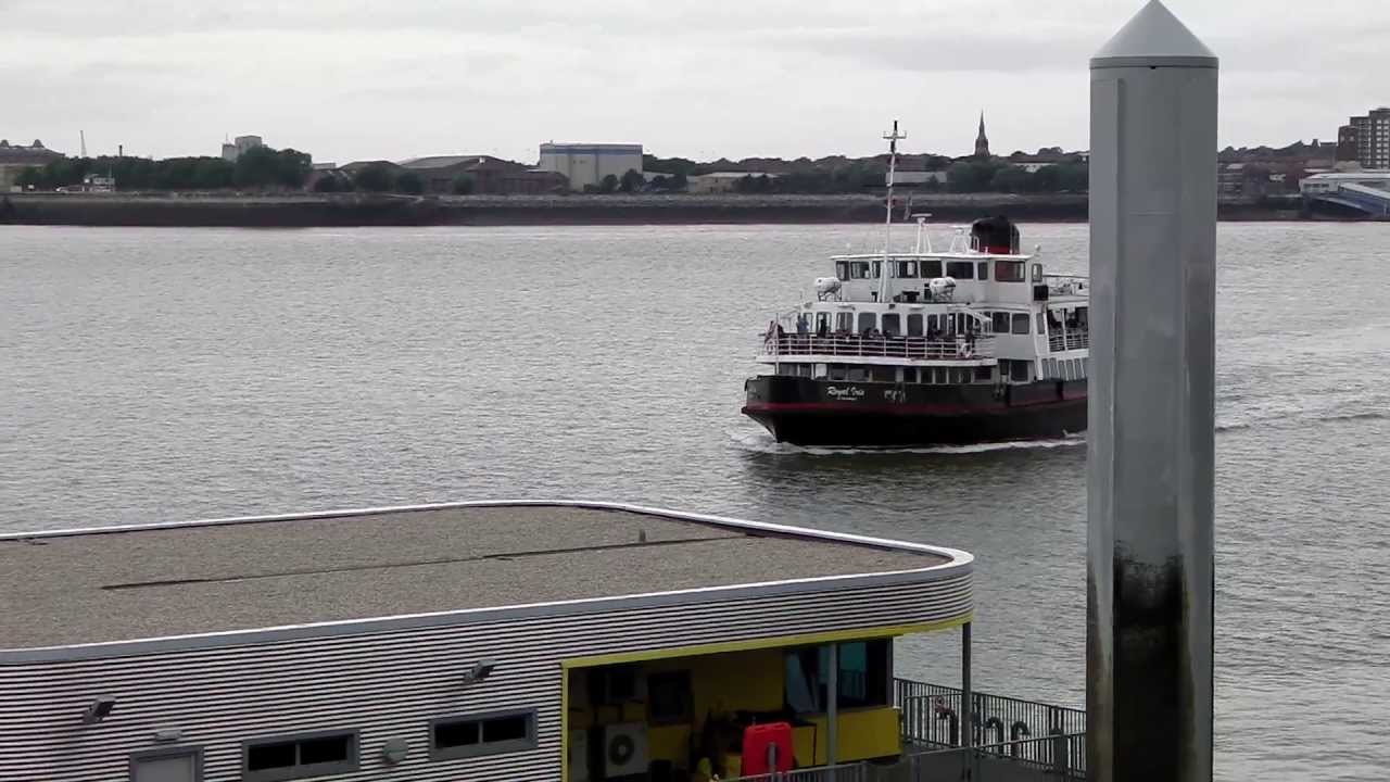 Mersey Ferry Royal Iris arriving at the Pier Head, Liverpool