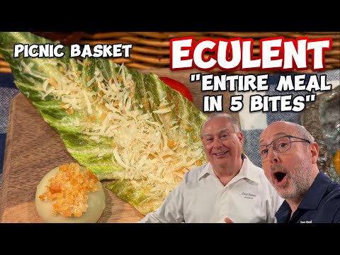 Entire Meal in a 5 Bite Picnic Basket at Eculent Restaurant