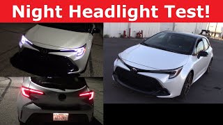 2024 Toyota Corolla Hatchback Headlight Test and Night Drive