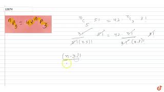 nP5=42(nP3), find n